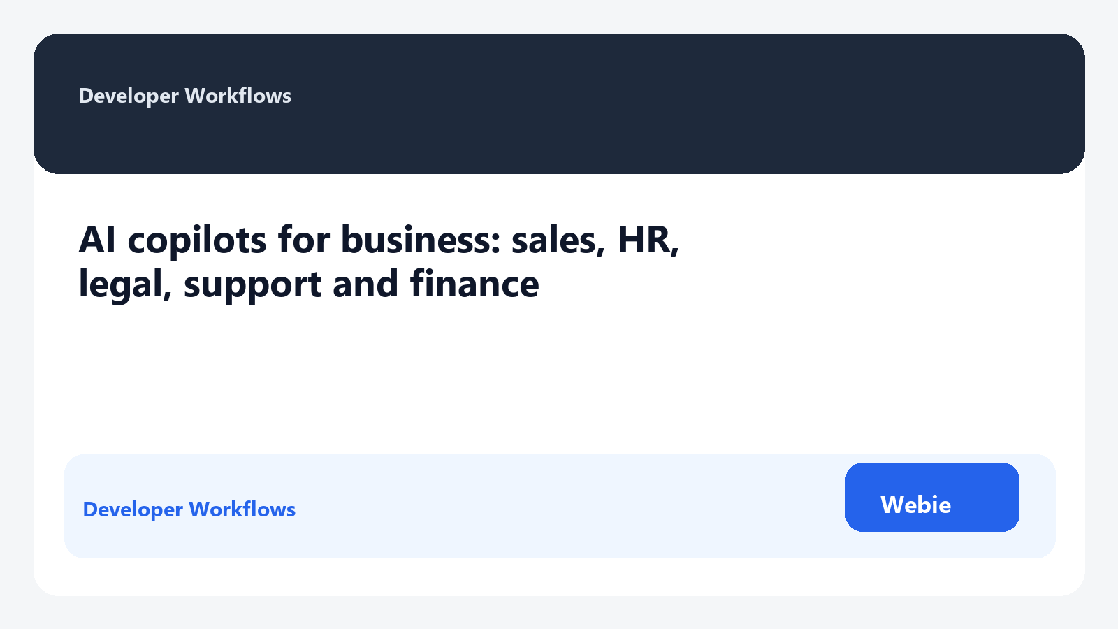 AI copilots for business: sales, HR, legal, support and finance