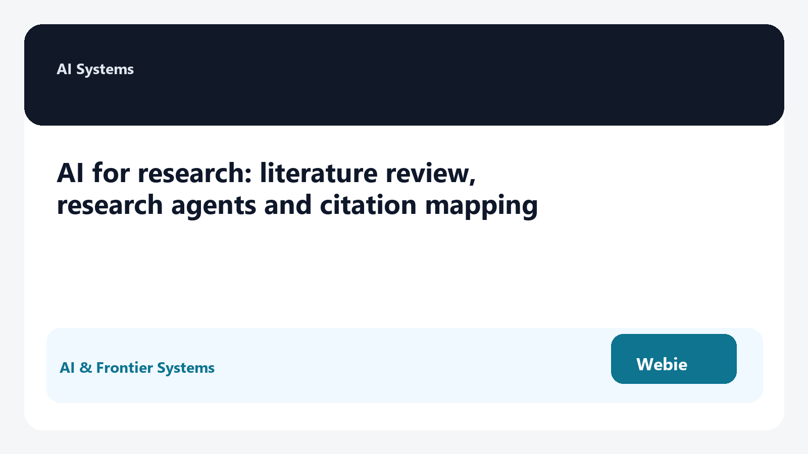 AI for research: literature review, research agents and citation mapping