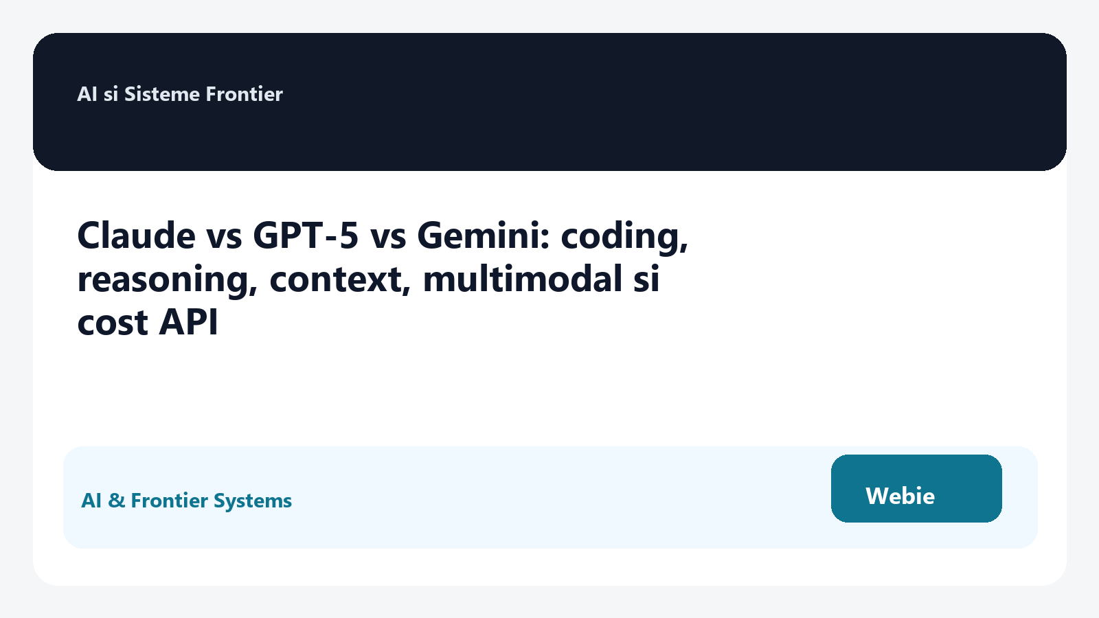 Claude vs GPT-5 vs Gemini: coding, reasoning, context, multimodal si cost API