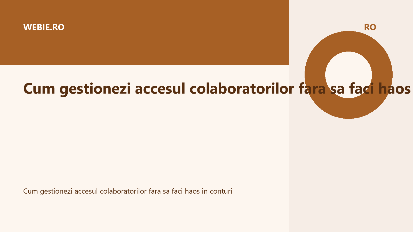 Cum gestionezi accesul colaboratorilor fara sa faci haos in conturi si permisiuni