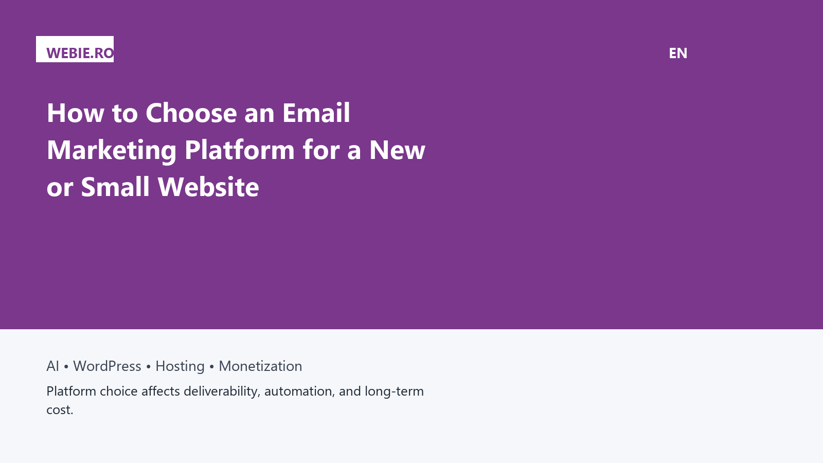 How to Choose an Email Marketing Platform for a New or Small Website