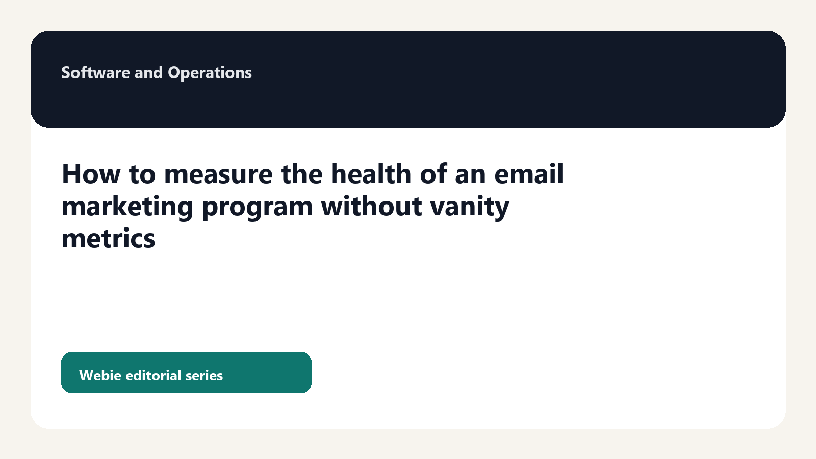 How to Measure Email Program Health Without Vanity Metrics