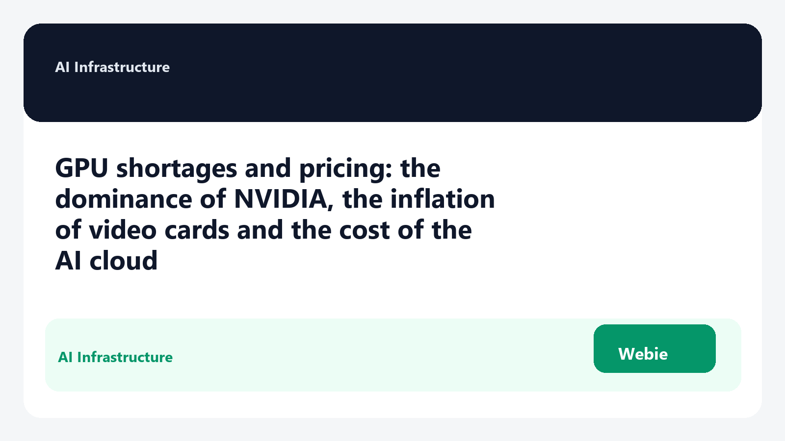 GPU shortages and pricing: the dominance of NVIDIA, the inflation of video cards and the cost of the AI ​​cloud