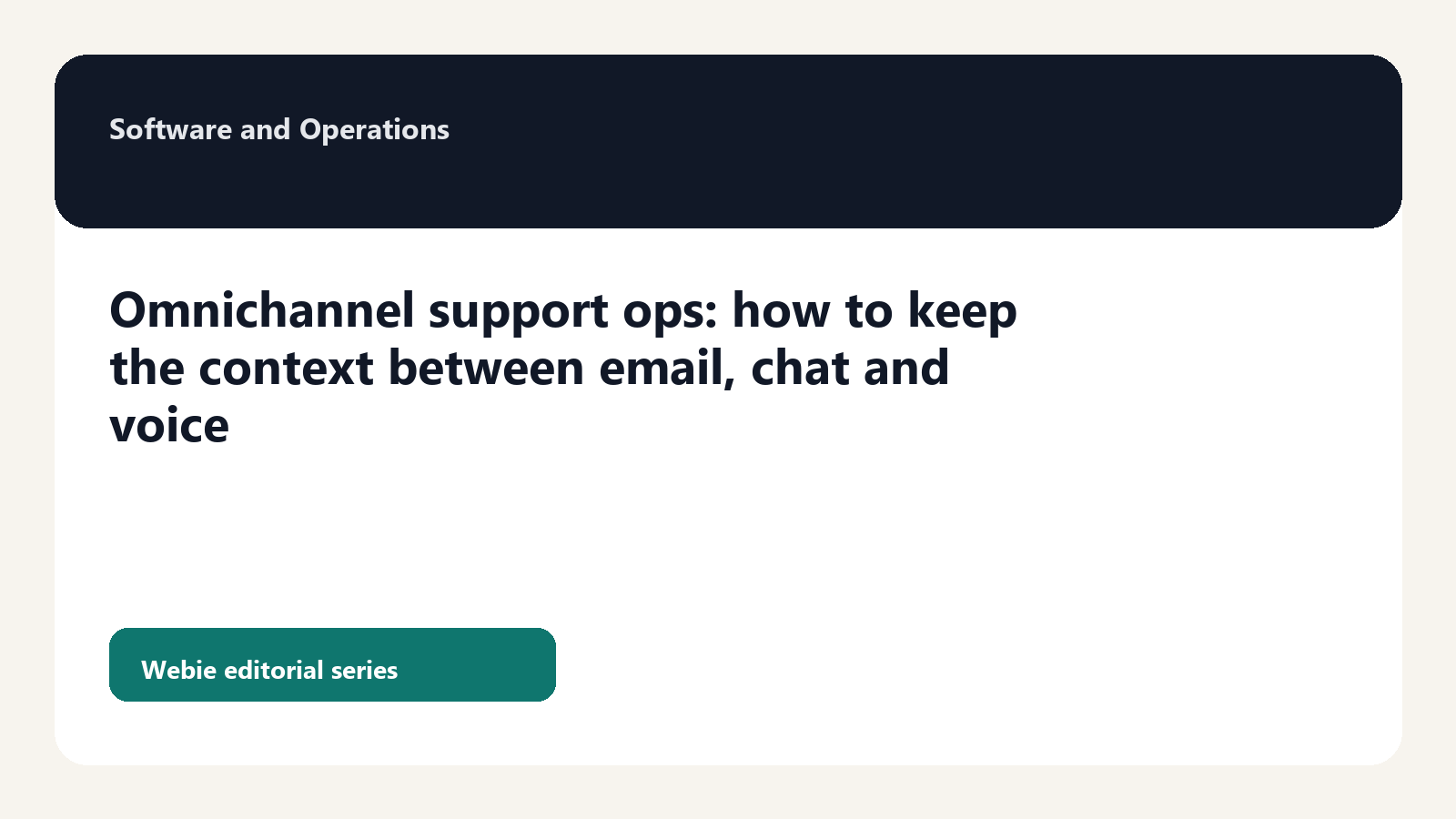 Omnichannel Support Ops: How to Keep Context Across Email, Chat, and Voice