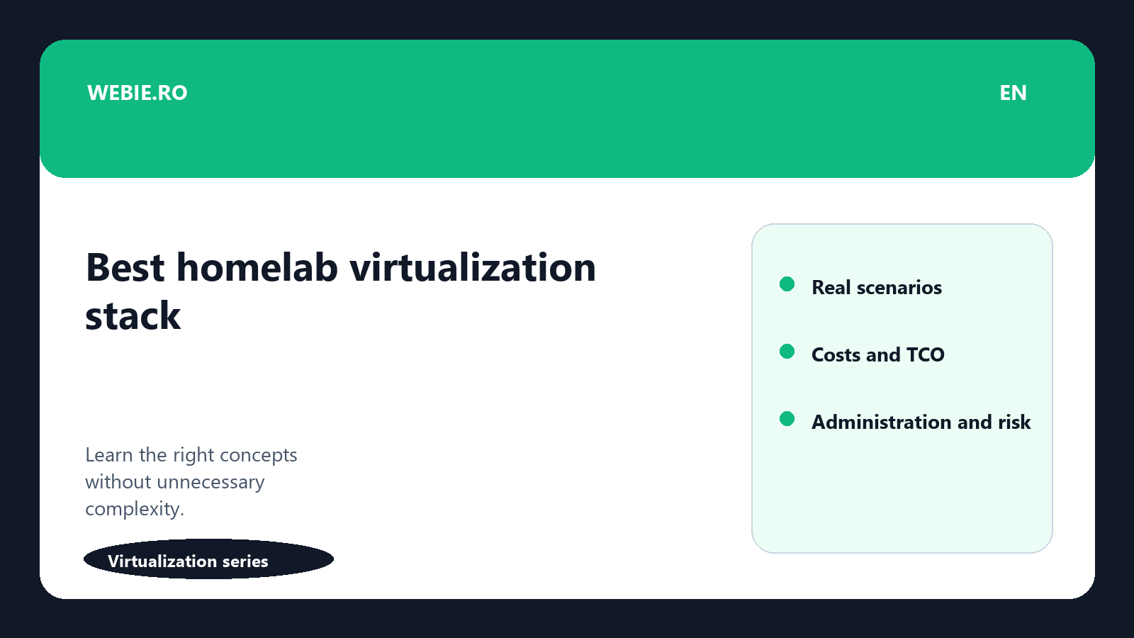 Editorial illustration for The best homelab virtualization stack in 2026: what is worth running if you want to learn, not just boot VMs