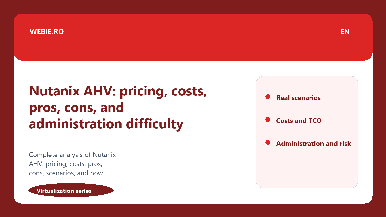 Editorial illustration for Nutanix AHV pricing, price model, costs, pros, cons, and limits