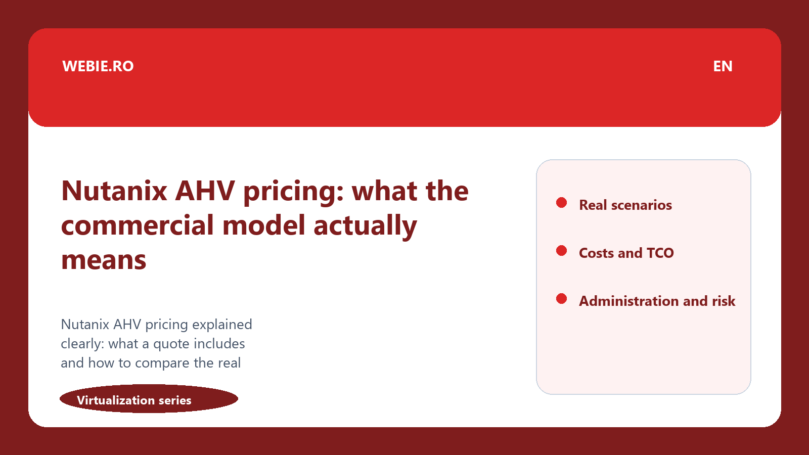 Editorial illustration for Nutanix AHV pricing and price model: what the quote actually means